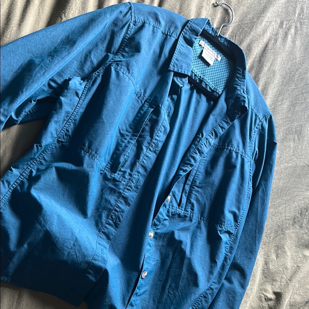 Teal hiking top